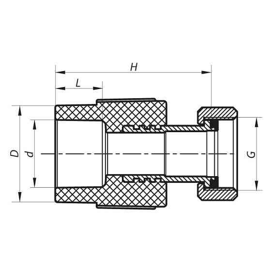 Муфта с накидной гайкой 32x1F PPR Koer K0143.PRO (KP0180) Киев