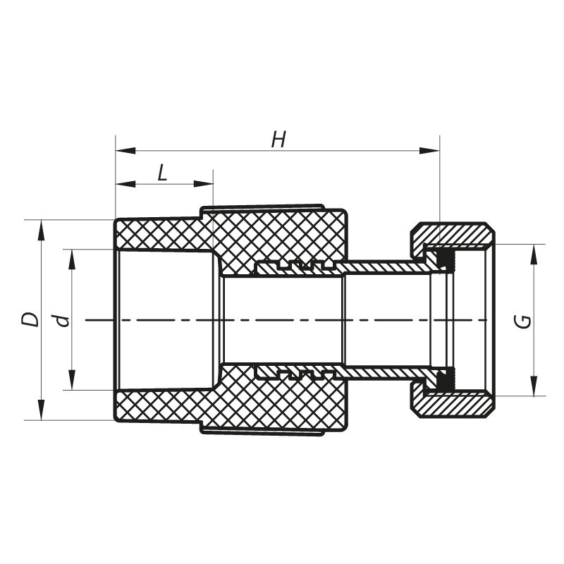 Муфта с накидной гайкой 32x1F PPR Koer K0143.PRO (KP0180) Киев - изображение 2