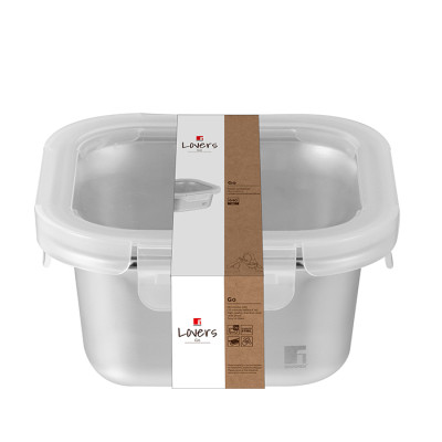 Пищевой контейнер Bergner Go Lovers з нержавіючої сталі квадратний 640 мл (BG-36313-GY) Винница - изображение 2