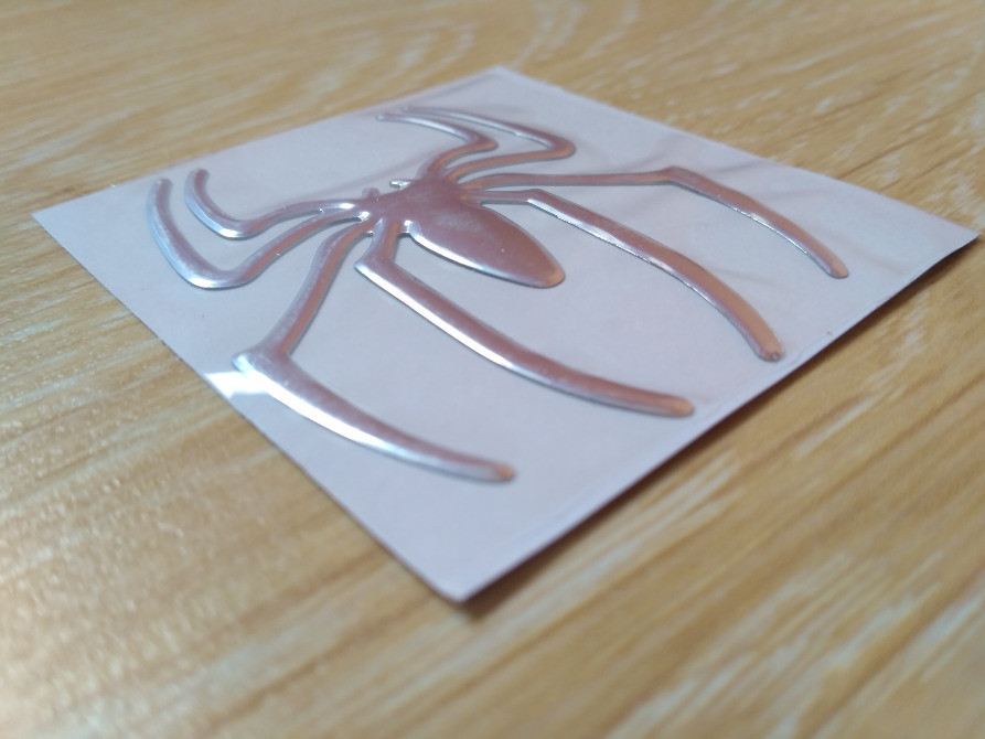 Наклейка на авто, мото Павук опукла Срібло Київ - фото 4