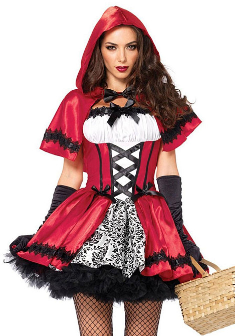 Еротичний костюм Червоної шапочки Leg Avenue Gothic Red Riding Hood XL, сукня, накидка Sex Aura Київ - фото 1
