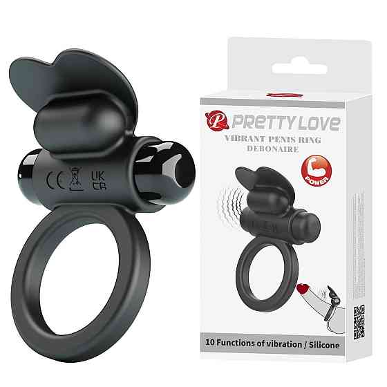Віброкільце на пеніс PRETTY LOVE DEBONAIRE, чорне Sex Aura Київ