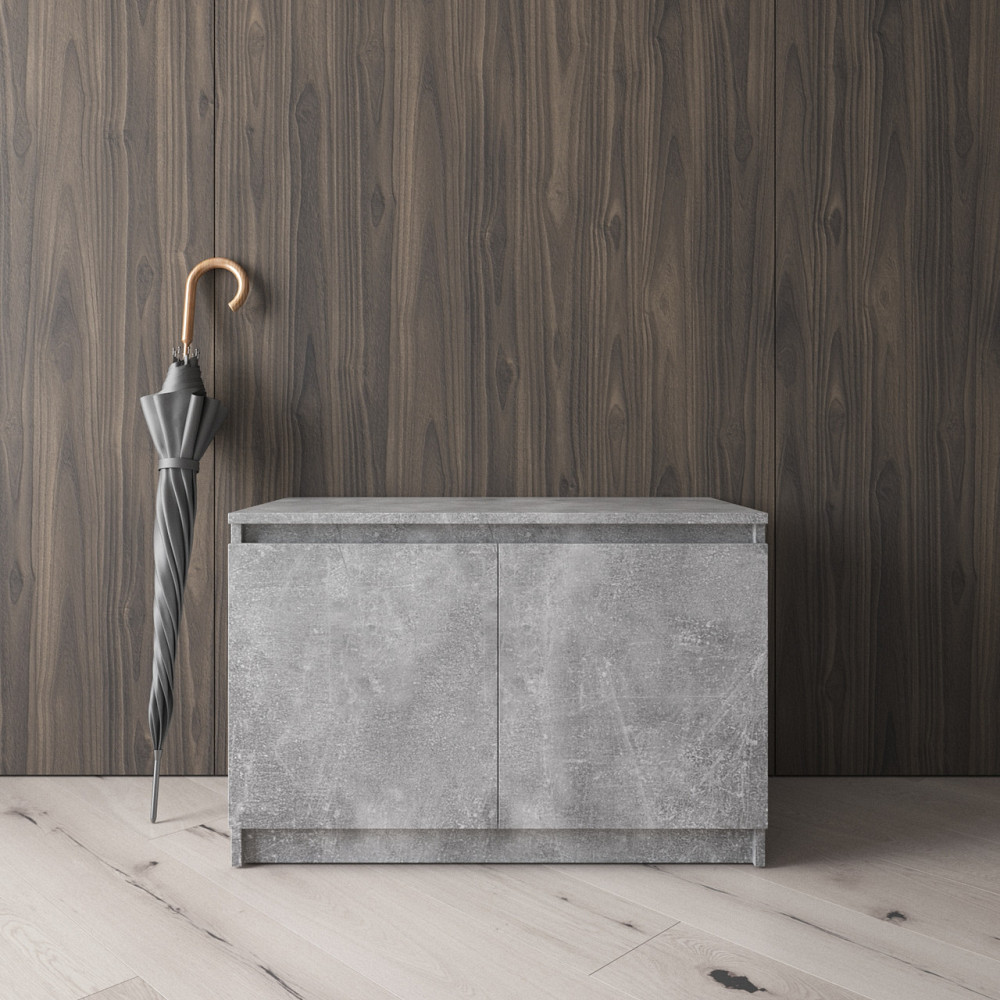 Тумба для взуття VAYS R-20 Бетон, без ручок, ЛДСП, 80×40×53 см - для передпокою, коридору Львів - фото 1