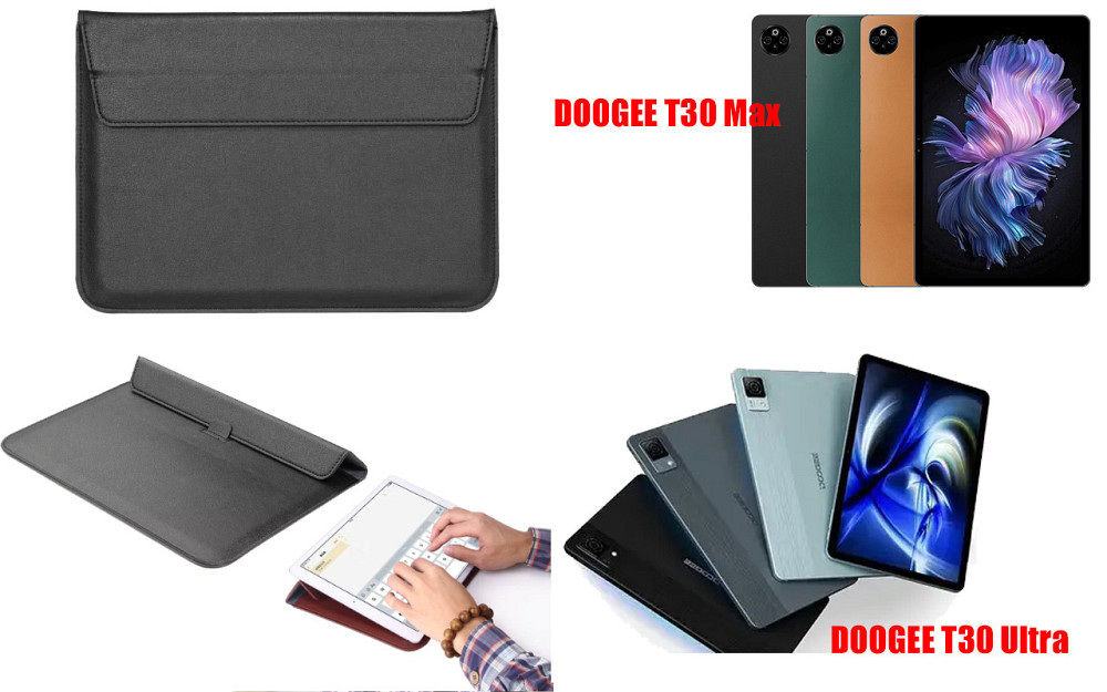 Чохол-конверт VitoCase для DOOGEE T30 Max, T30 Ultra, з функцією підставки для планшета Чорний Київ - фото 1