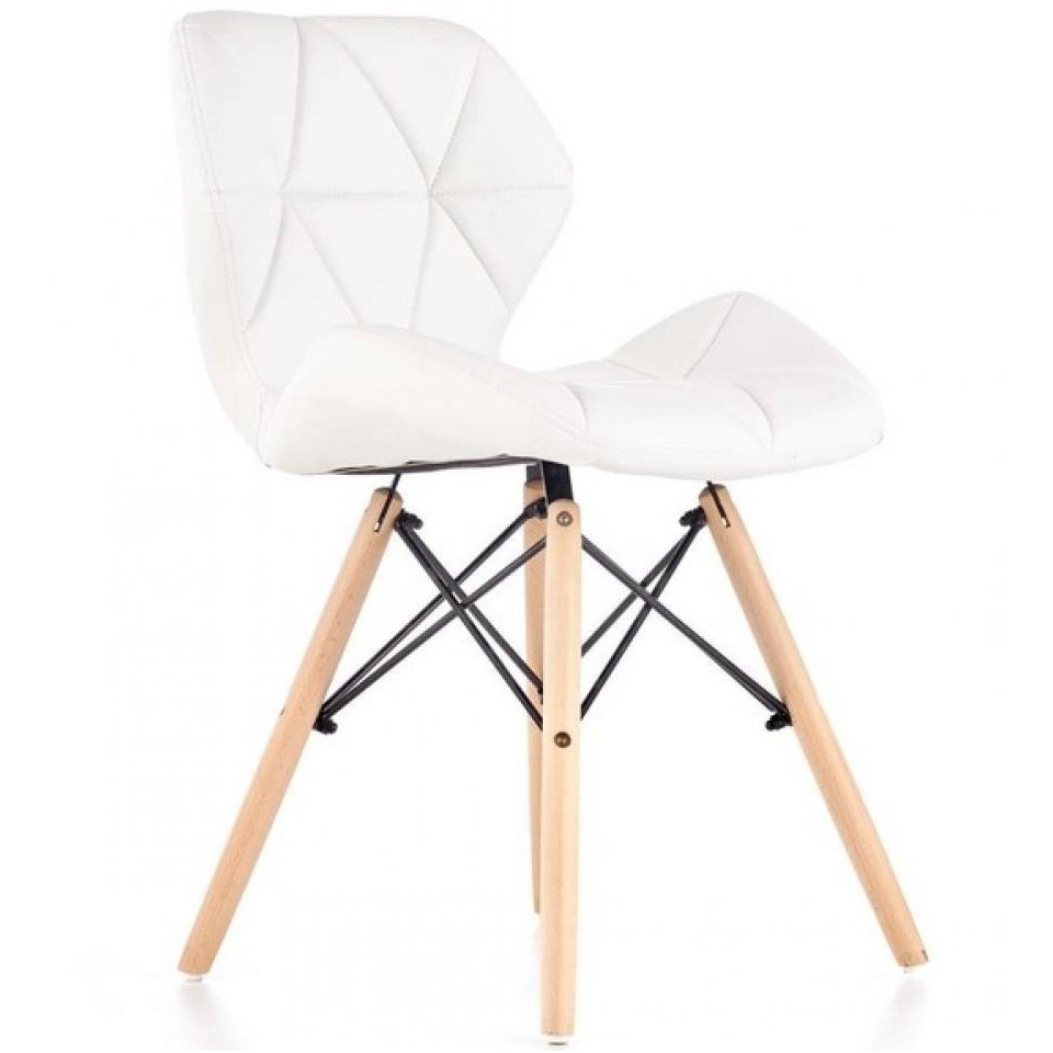 Крісло для кухні Bonro B-531 екошкіра сучасний стілець з м'яким сидінням Білий Київ - фото 1
