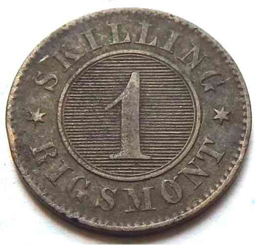 Данія 1 скіллінг, 1856 р Полтава