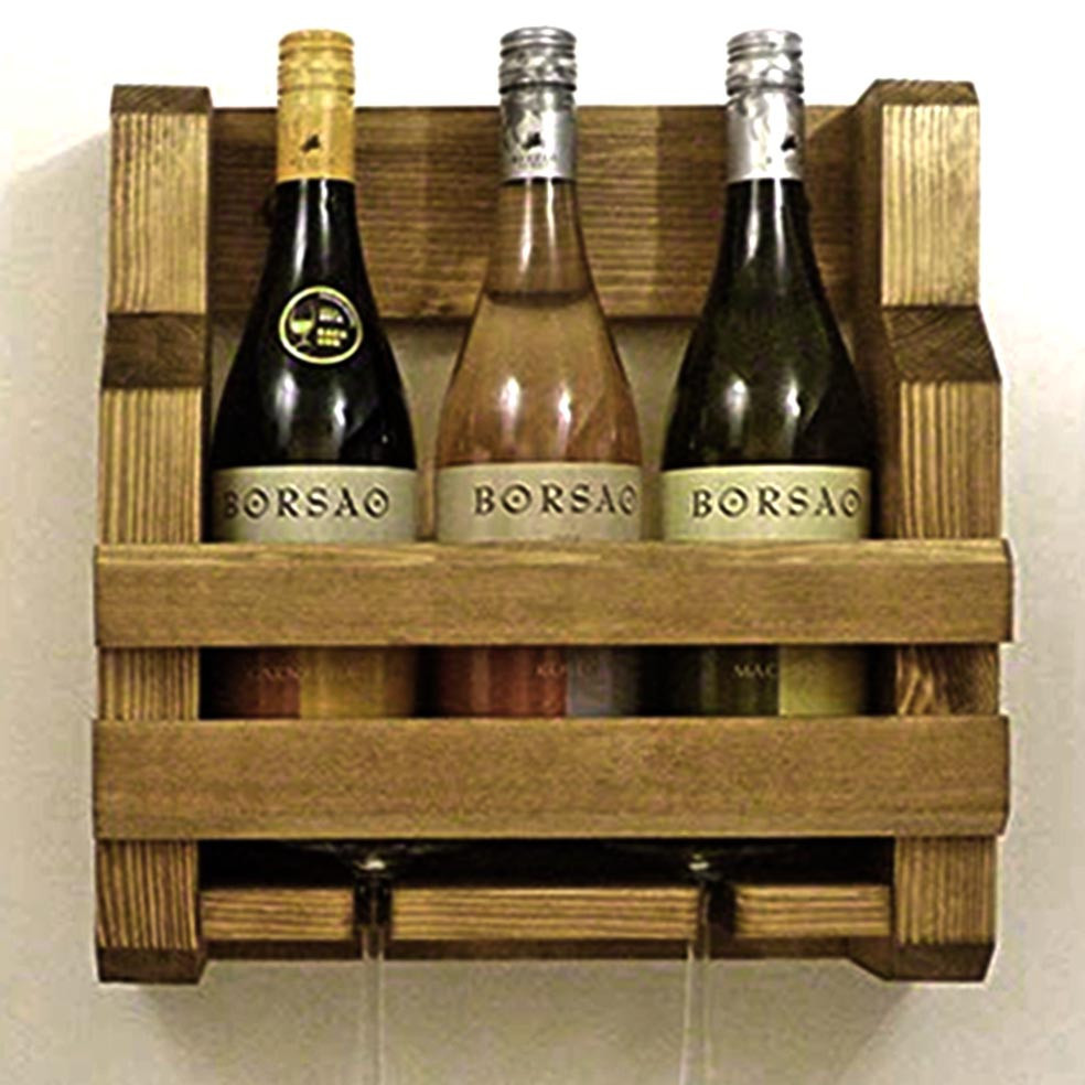 Настінна винна полиця "Каноя" палісандр Миколаїв - фото 1