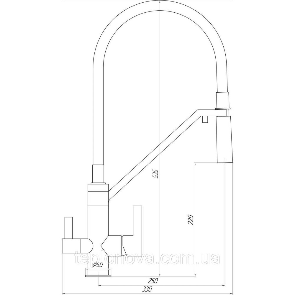 Смеситель для кухни под осмос TOPAZ ZARA TZ 8812-H24-S Черновцы - изображение 4