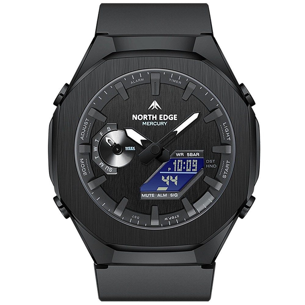 Часы мужские водостойкие тактические North Edge Mercury Черный Винница - изображение 12