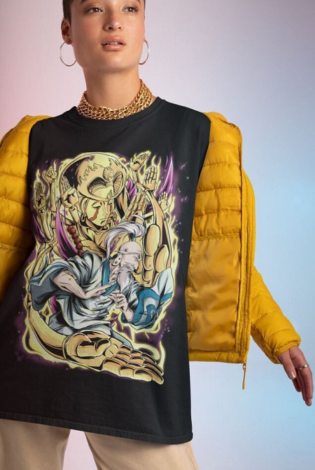 Футболка з аніме принтом Мисливець × Мисливець оверсайз (S/M/L) Чорний AnimeJ1159 Дніпро - фото 2