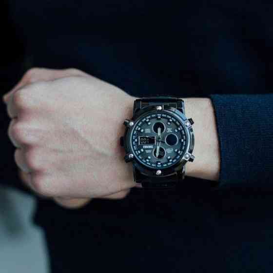 Чоловічий наручний годинник Skmei Molot Limited AllBlack (Чорний) Вінниця