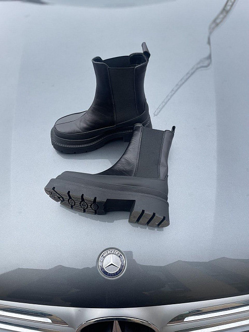 Nikos Жіночі черевики Niko's чорні натуральна шкіра з хутром висота 20 см (2101/181) Коломыя - изображение 7