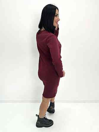 Теплое платье с принтом Romance 42-44, Марсала Киев