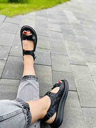 No brend Босоніжки жіночі 424/1 чорні (літо, шкіра натуральна) (5048) Коломыя