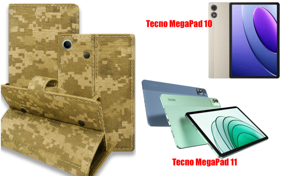 Книжка-трансформер для планшета Tecno Megapad 10, Megapad 11, колір Black Pixel Київ