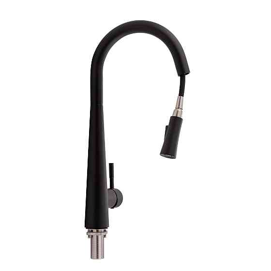 Змішувач для кухні Qtap Evicka з висувним виливом QTEVI9135103UB Black Matt Київ