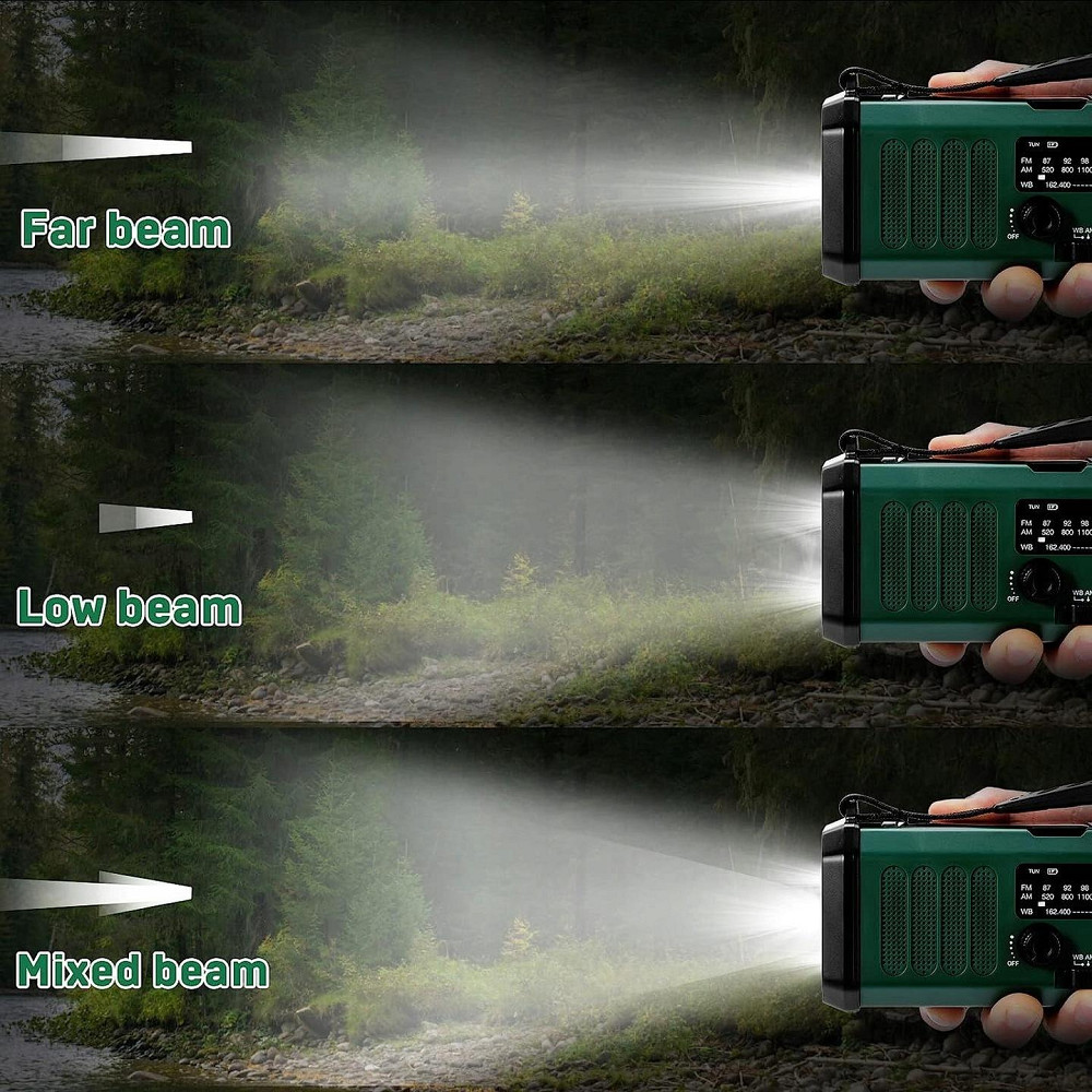 Багатофункціональне радіо на сонячній батареї, ліхтарик, павербанк 10000 mAh XSY330 Луцьк - фото 5