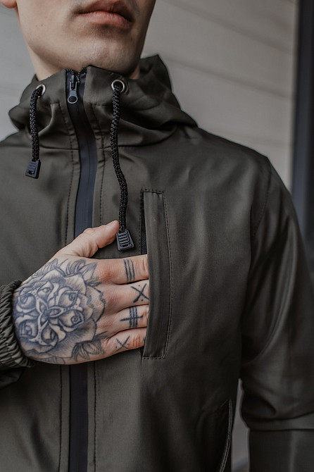 Чоловічий тактичний костюм Softshell Intruder хакі, куртка видовжена з капюшоном і штани на манжетах софтшел XL Одеса - фото 8