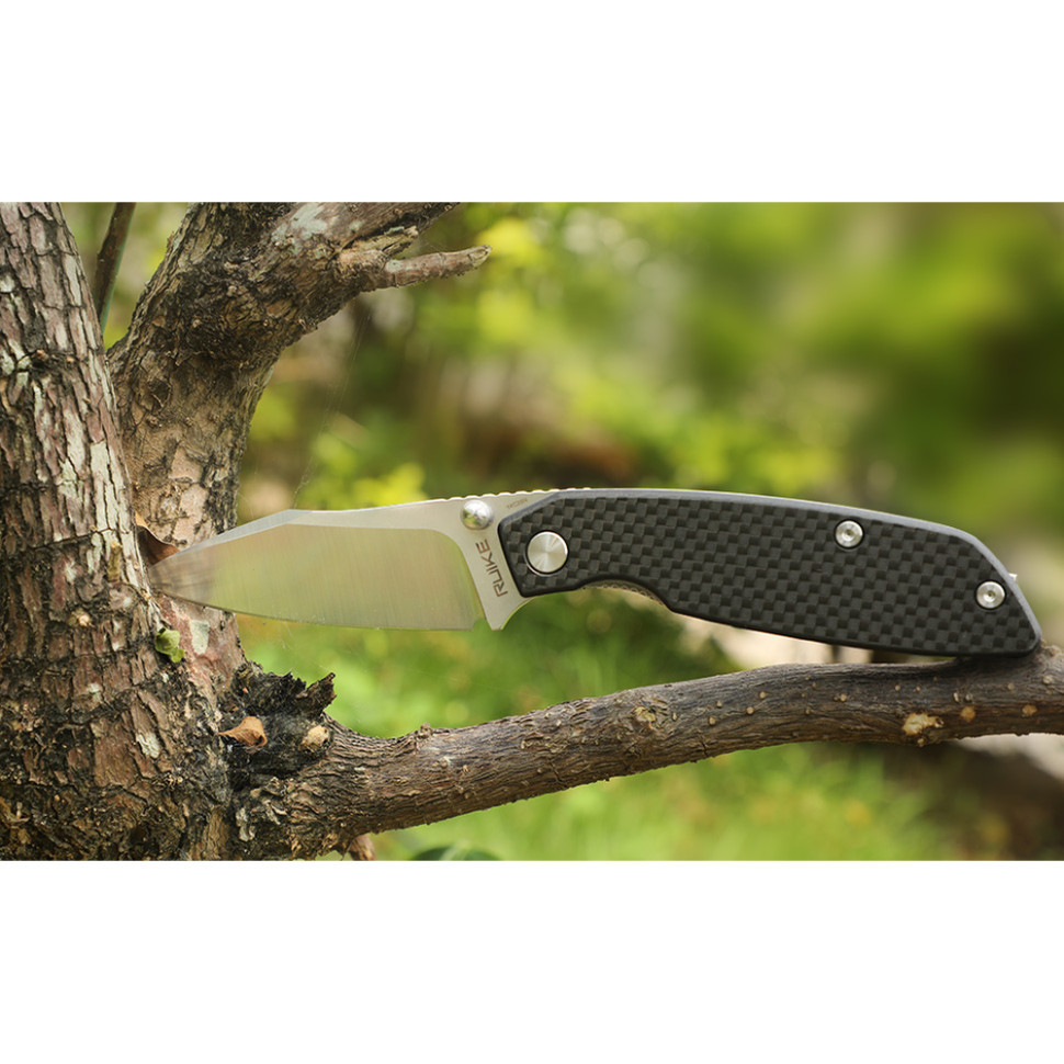 Ніж складаний туристичний Ruike P746-CB, (8 см) 14C28N / G10 чорний Киев - изображение 11