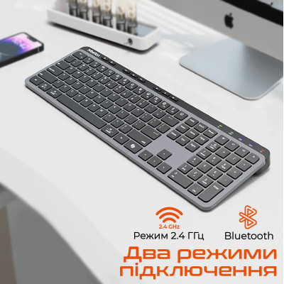 Клавиатура Meetion WK330 Wireless/Bluetooth Black (MT-WK330-A-RUA) Винница - изображение 4
