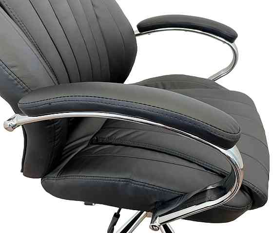 Офісне крісло керівника Tehforward Perun хром Anyfix Чорний Дніпро