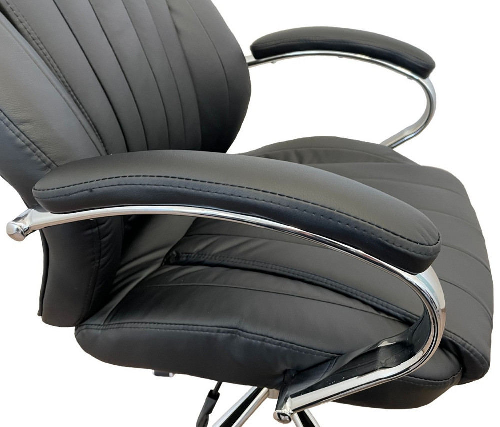 Офісне крісло керівника Tehforward Perun хром Anyfix Чорний Дніпро - фото 3