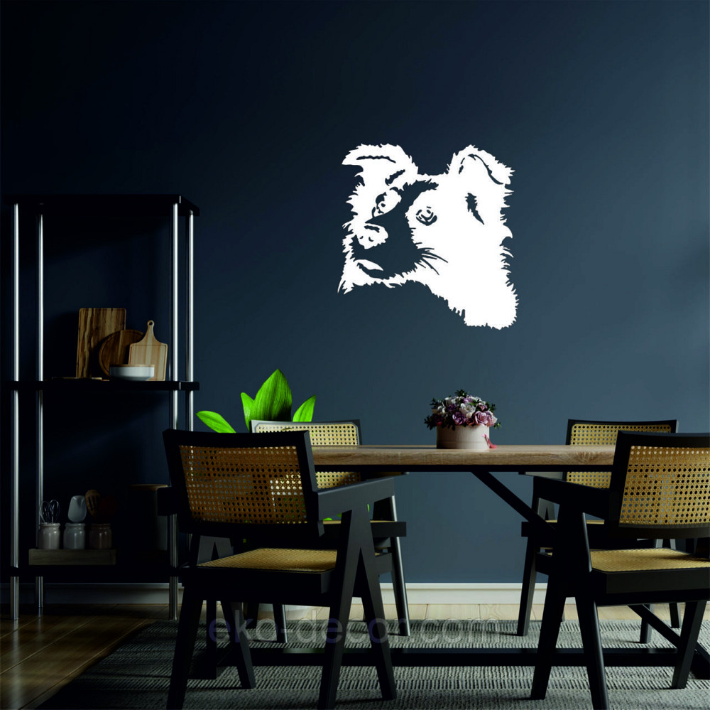 Декоративне настінне Панно «Бордер-Колі», Декор на стіну 50*48 см, Білий Київ - фото 7