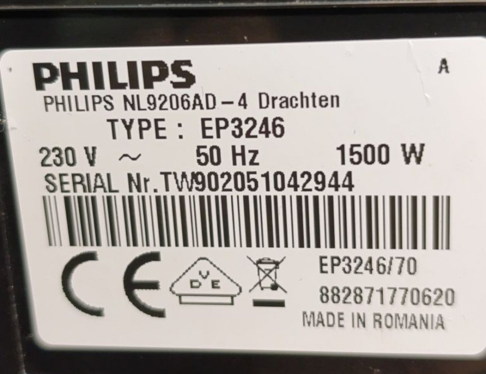 Кофеварка Philips Latte Go / EP3246 / Latte Cappuccino / 2020p. Київ - фото 1