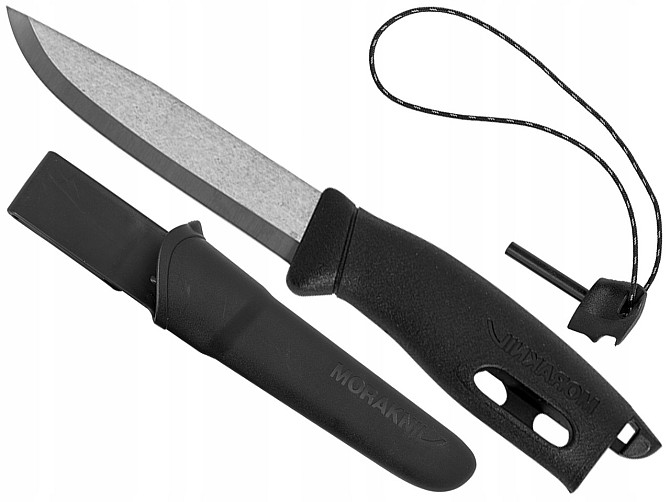 Туристичний Ніж з крісалом Morakniv "Companion Spark" Black (13567) Нержавіюча сталь Нововолинськ - фото 2