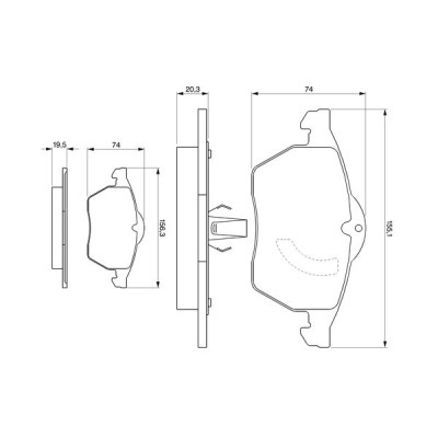 Гальмівні колодки Bosch 0 986 424 360 Вінниця - фото 1