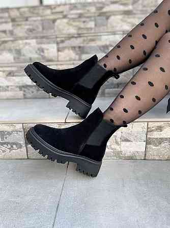 Черевики жіночі GREMMY чорні замша натуральна зима висота 13 см (4914) Коломыя