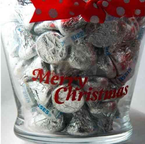 Новогоднее украшение бокалов наклейки 4 штуки красный Киев