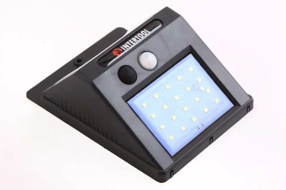 Светильник настенный аккумуляторный 20SMD, уличный, солнечная панель, датчик движения Intertool Винница - изображение 2