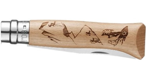 Кухонний Ніж універсальний Opinel No.8 "Tradtion Engraved Hiking" (002186) Нержавіюча сталь Нововолинськ - фото 4
