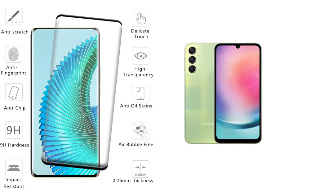 Захисне скло HyperGlass Pro для Samsung Galaxy A24 – максимальна чутливість та захист Київ - фото 2