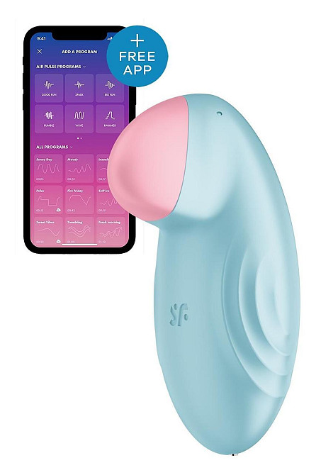 Смарт-вибратор для клитора Satisfyer Tropical Tip Light Blue Sex Aura Киев - изображение 1