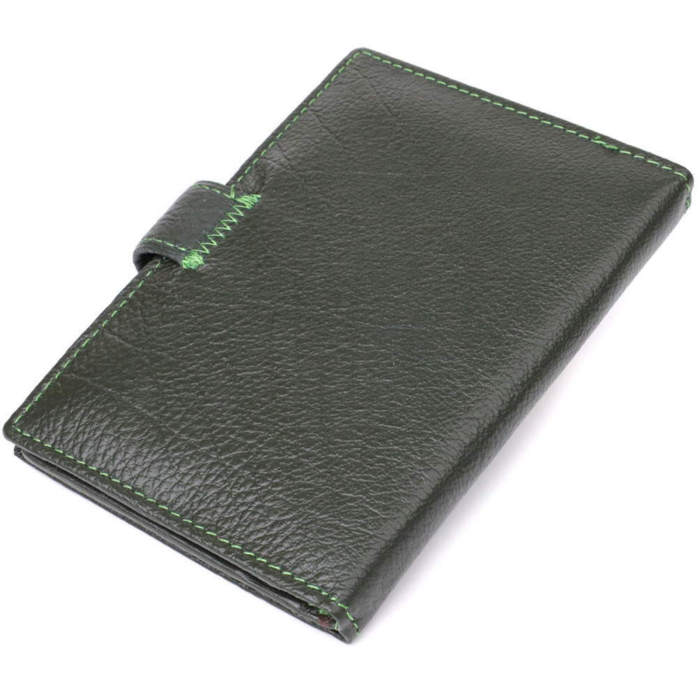 Шкіряна обкладинка на документи унісекс зелена (ST Leather) Київ - фото 13