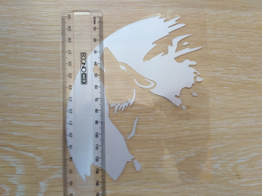 Наклейка Вовк на авто Біла світловідбивна Київ - фото 4