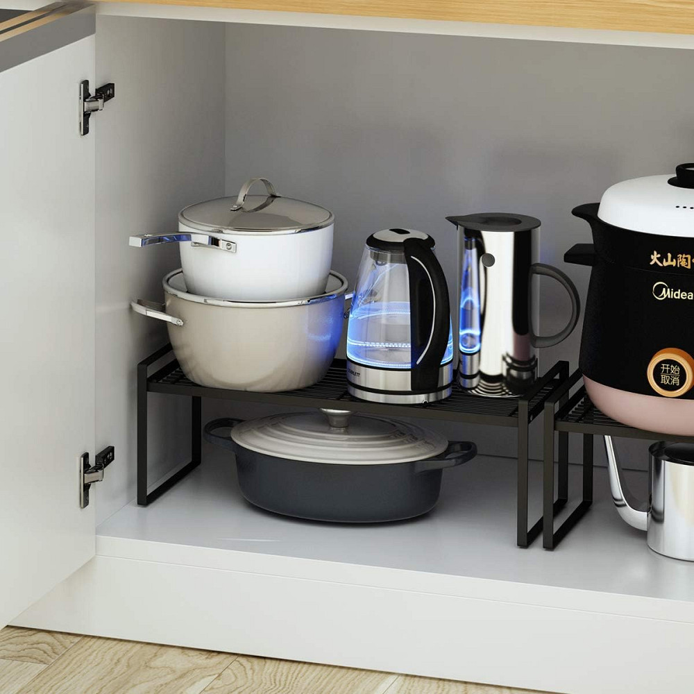 Кухонная дополнительная полочка, подставка, стеллаж под микроволновку или в шкаф металлическая 51см Винница - изображение 3