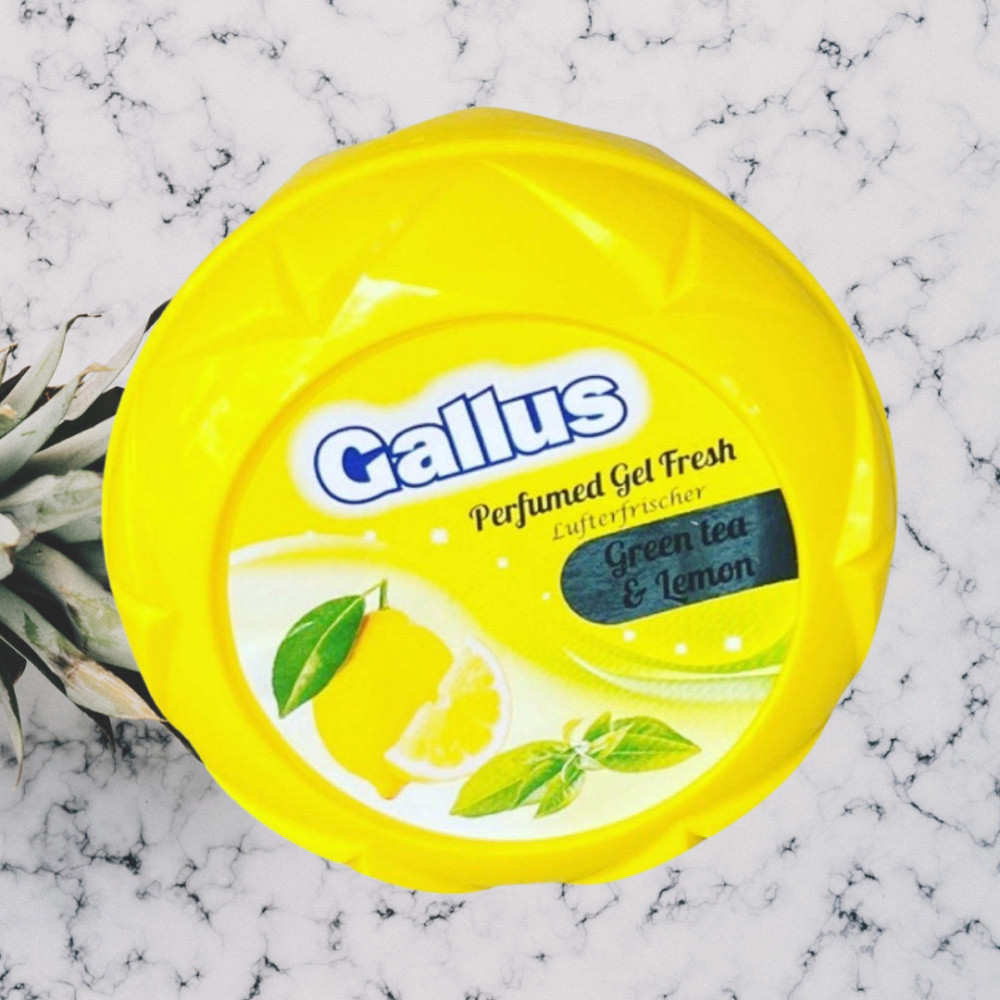 Парфумований освіжувач повітря в гелі Gallus Green tea & Lemon 150 g. (Зелений чай і лимон) Виноградов - изображение 1