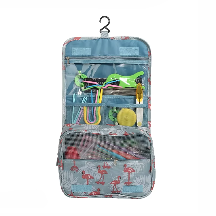 Набор для вязания крючком в косметичке принт фламинго Каменец-Подольский - изображение 1