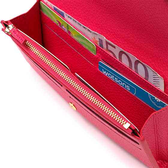 Красочный женский кошелек с монетницей на молнии из натуральной кожи Tony Bellucci 21979 Фуксия Киев
