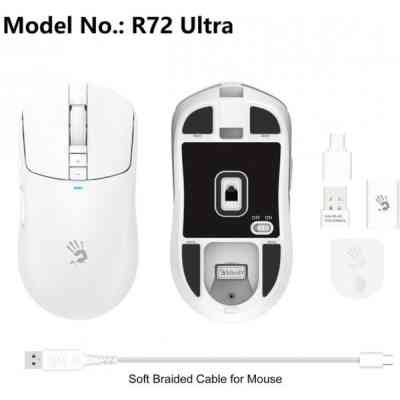 Мишка A4Tech Bloody R72 Ultra Wireless/USB White (4711421000901) Вінниця