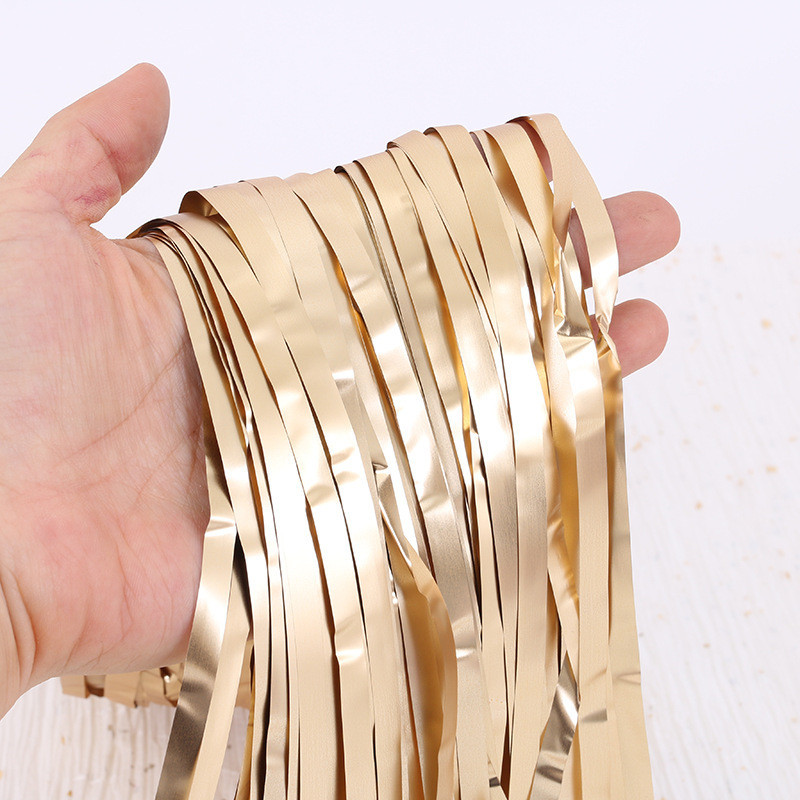 Дощик для фотозони матовий прикраса 245 см на 92 см золотистий Київ - фото 4