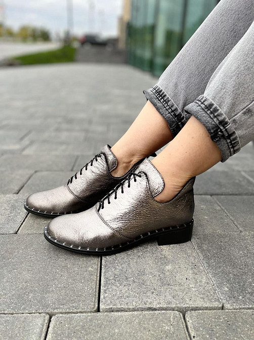 Черевики жіночі Sothby's темне-срібло натуральна шкіра 36р. (Б-552/2 3545) Коломия - фото 3