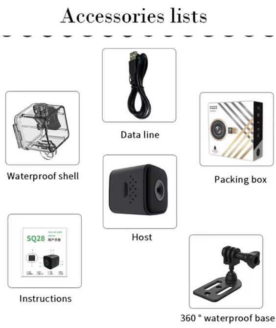 Мини экшн камера sq28 ultra hd 1080p с магнитным креплением. Киев - изображение 1