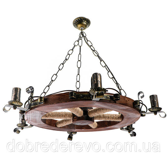 Люстра деревянная  