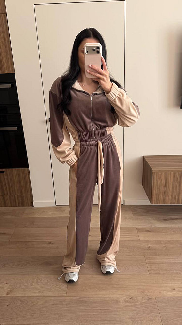 Жіночий трендовий костюм-трійка: кофта топ і штани велюр плюш Моко, 44/46 Одеса - фото 14