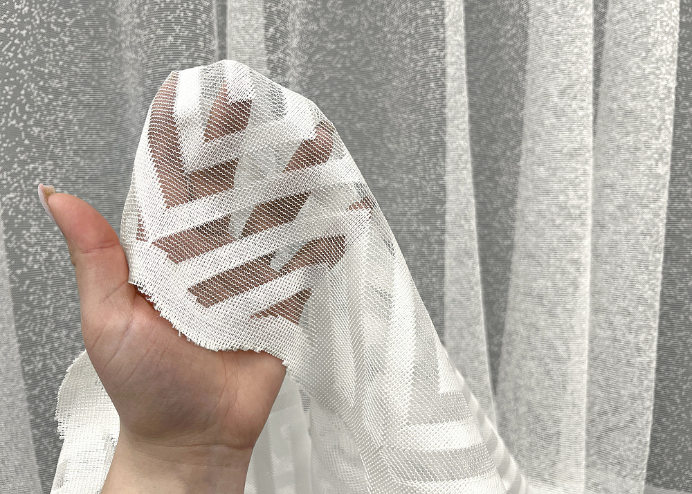 Тюль VR-Textil 2030т Жакард Ромб Меандр Молочний 400х270 см (42-1098) Київ - фото 4