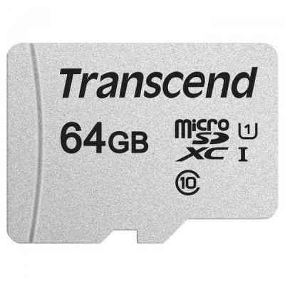 Карта пам&apos;яті Transcend 64GB microSDXC class 10 UHS-I U1 (TS64GUSD300S-A) Вінниця